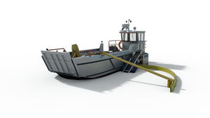 gabarra de trabajo / barco anticontaminación / intraborda