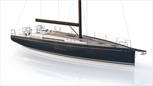 yate de vela de regata y crucero / con popa abierta / con bauprés / con mástil de carbono
