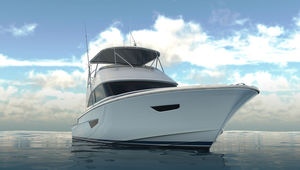 barco cabinado intraborda / bimotor / con fly / de pesca deportiva