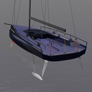 monocasco / de regata / con popa abierta / con foil
