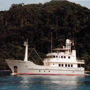 yate a motor de crucero / explorer / con fly / de acero