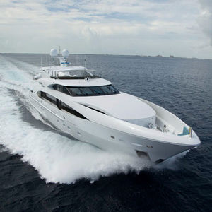 superyate de crucero / raised pilothouse / con fly / de aluminio