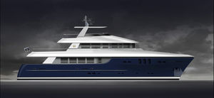 yate a motor para expedición / explorer / raised pilothouse / de desplazamiento