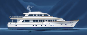 super-yate de lujo clásico / raised pilothouse / de desplazamiento