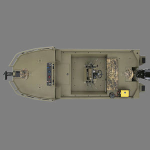 jon boat fueraborda / con consola central / de pesca deportiva / de aluminio