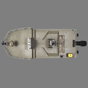 jon boat fueraborda / con consola central / de pesca deportiva / de aluminio