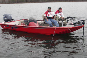 crappie boat fueraborda / con consola lateral / de pesca deportiva