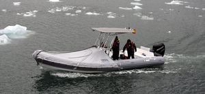 embarcación neumática fueraborda / bimotor / RIB / con consola central