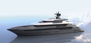 megayate de crucero / raised pilothouse / de acero