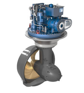 propulsor acimutal / para buque / L-drive / compacto