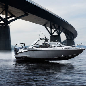 barco cabinado fueraborda / bimotor / open / con doble consola