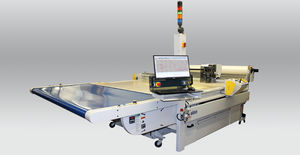 mesa de corte CNC / con transportador / para tela de fibras de composite / para astillero naval