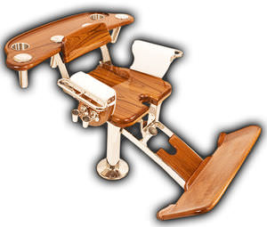 silla de combate de teca / para barco / con reposabrazos