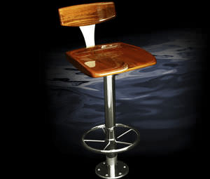 taburete de bar base redonda / para yate / para buque