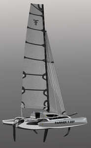 trimarán / de regata / con popa abierta / de carbono