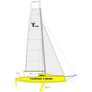 trimarán / de regata y crucero / con popa abierta