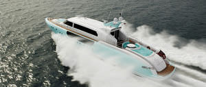 superyate de crucero / con hard-top / de carbono / de desplazamiento