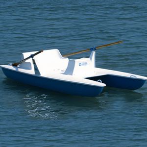 catamarán de remos con 2 plazas