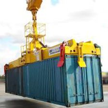 spreader para contenedores / para grúa móvil portuaria / telescópico / de tipo twin-lift
