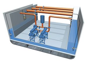 sistema anti-escora termoventilador / para buque
