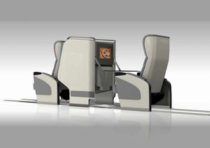 asiento para buque de pasajeros / con reposabrazos / respaldo alto / 1 plaza