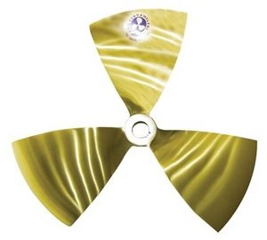 hélice para barco de pesca profesional / de paso fijo / propulsor transversal / 3 palas