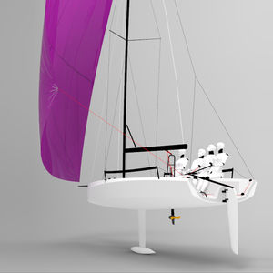 monocasco / velero de quilla deportivo / de regata / con popa abierta