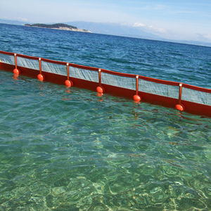 barrera de contención / flotante / permanente / para aguas tranquilas