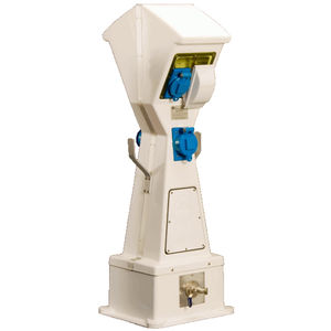 torreta de suministro eléctrico / de suministro de agua / con iluminación integrada / para pantalán