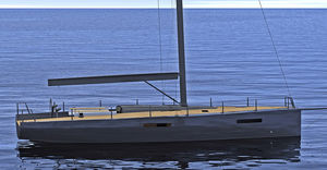 yate de vela de crucero / con popa abierta / con 3 camarotes / con quilla retráctil