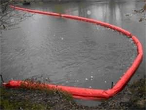 barrera de contención / flotante / para río / para puerto