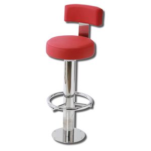 taburete de bar para yate / de acero inoxidable pulido / base redonda
