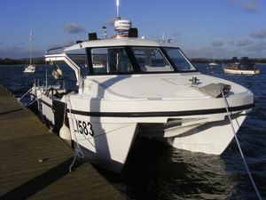 barco de pesca-crucero catamarán / bimotor / fueraborda