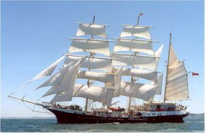 vela mayor / vela de proa / vela de viento portante / para velero tradicional