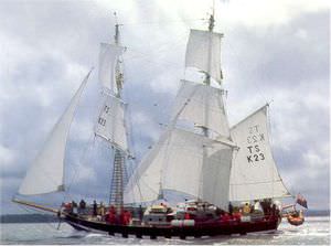 vela mayor / vela de proa / vela de viento portante / para velero tradicional