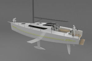 yate de vela de crucero / con popa abierta / con foil / semi-custom