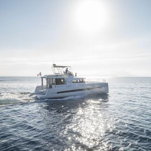 barco cabinado catamarán / intraborda / con fly / con 3 o 4 camarotes