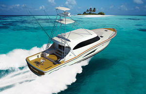 yate a motor de pesca deportiva / con caseta de timón / de desplazamiento