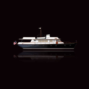 yate a motor de crucero / clásico / con caseta de timón / con 3 o 4 camarotes