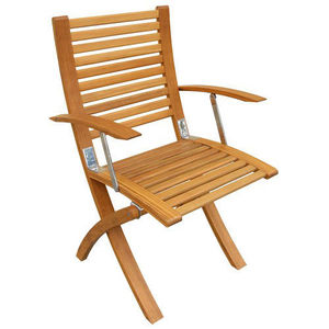 silla estándar para barco / para yate / plegable / de teca