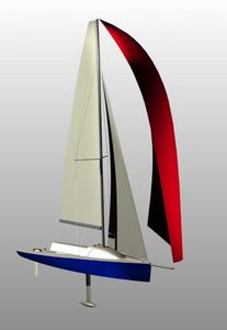 monocasco / velero de quilla deportivo / con popa abierta / con quilla retráctil