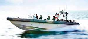 barco de trabajo multiusos fueraborda / embarcación neumática semirrígida