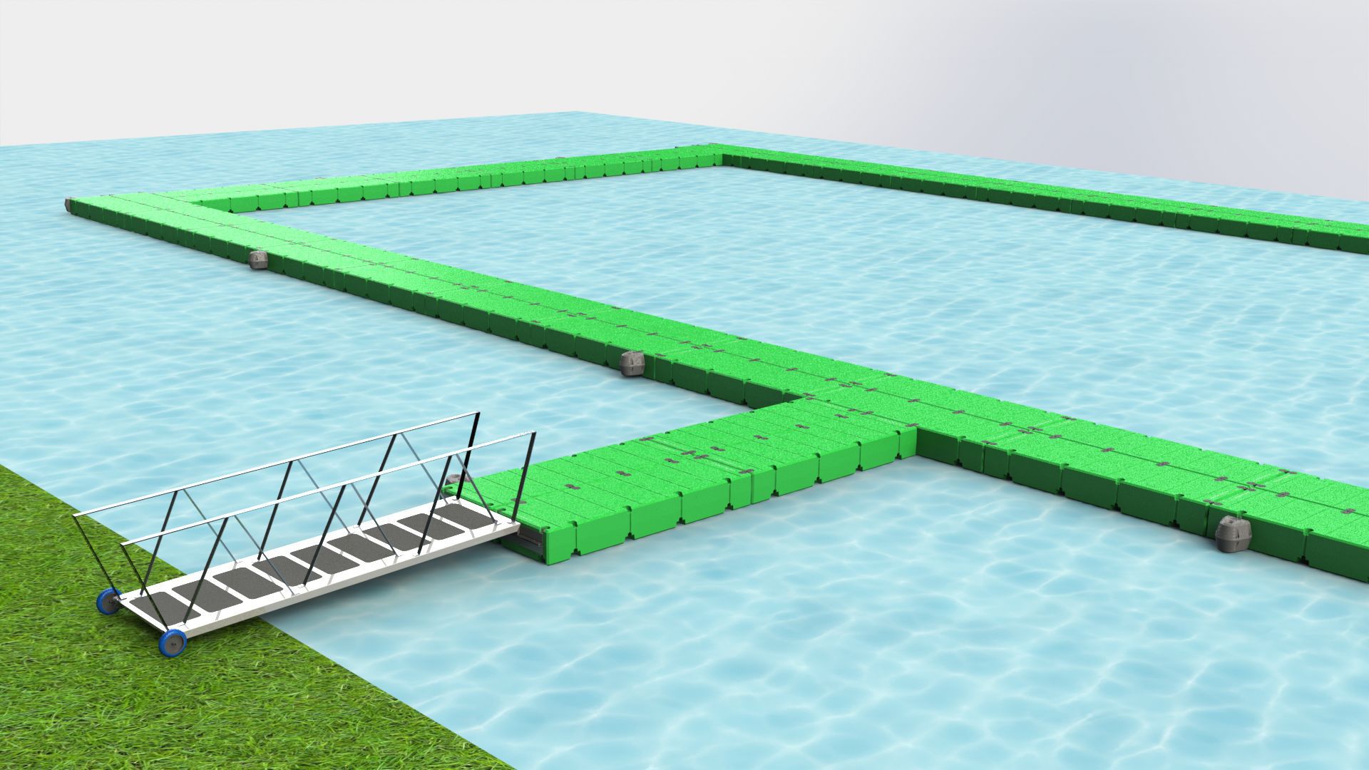 Pantalán flotante - Pantalanes - Barrakuda - modular / de amarra / para