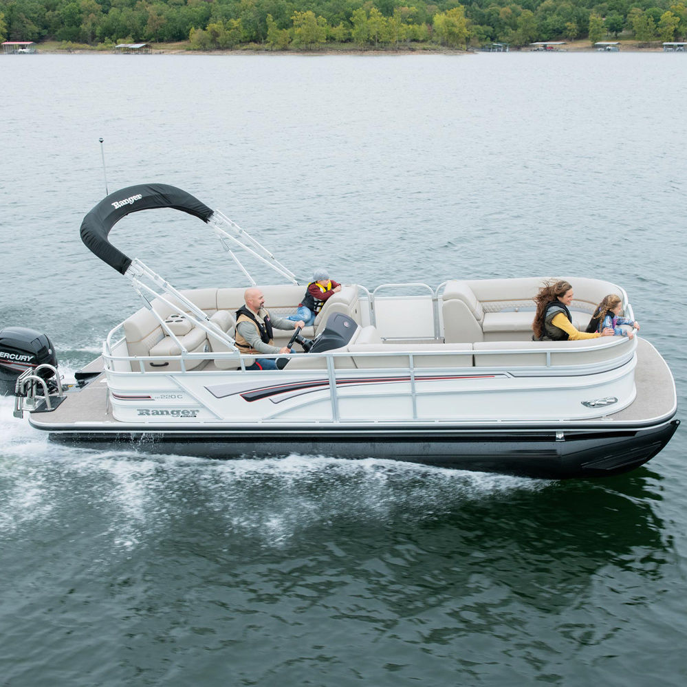 Barco pontón fueraborda - 220C - Ranger Boats - open / con consola ...