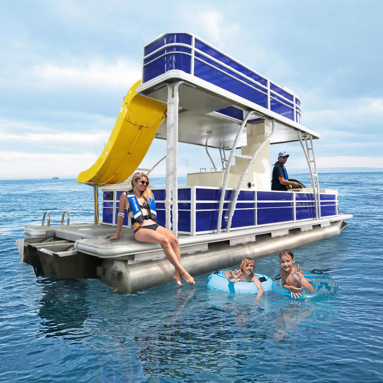 Barco pontón fueraborda series26ft Kinocean® Boat de aluminio