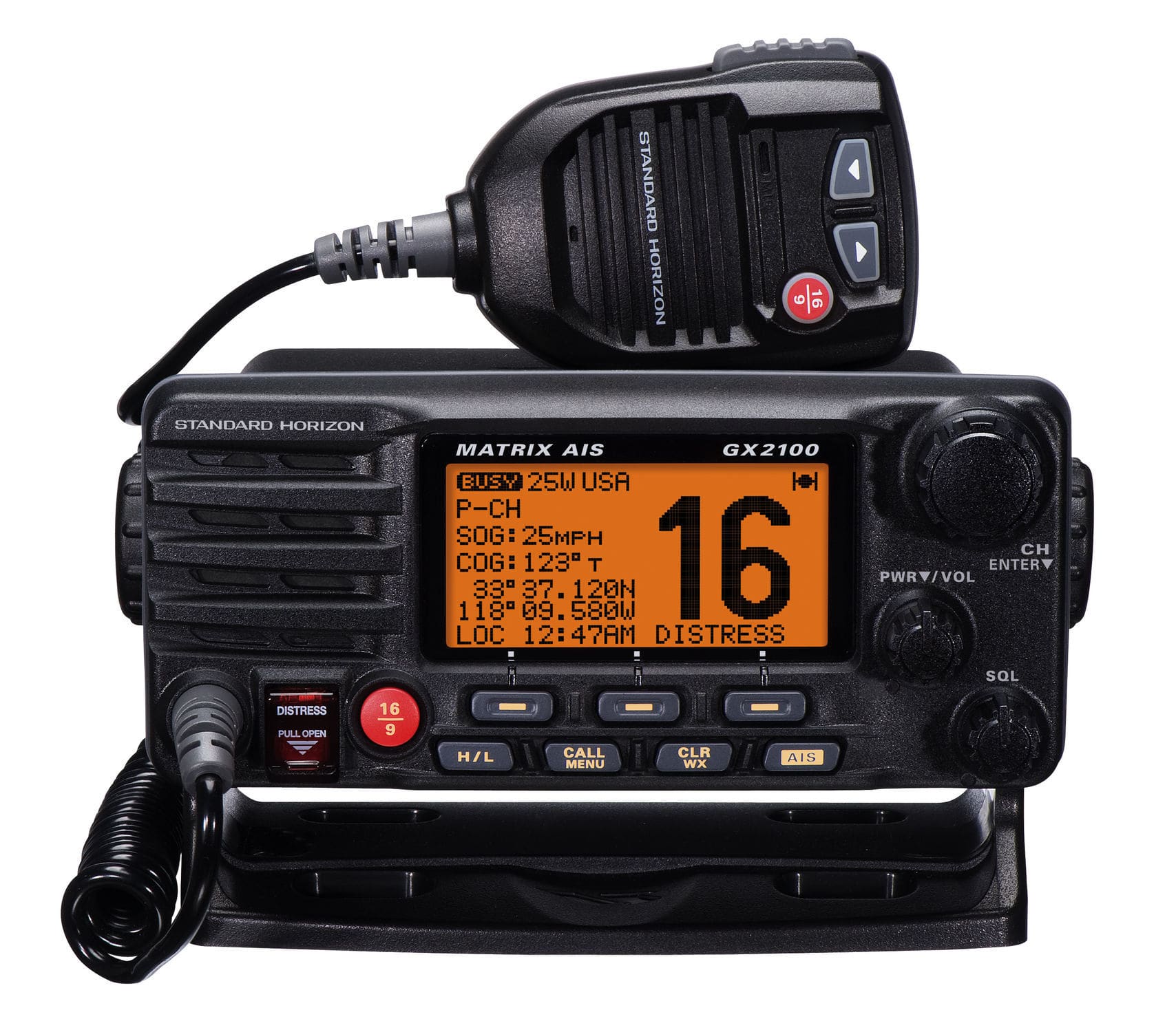 Radio marina Matrix AIS GX2100 Standard horizon fija / VHF / IPX7