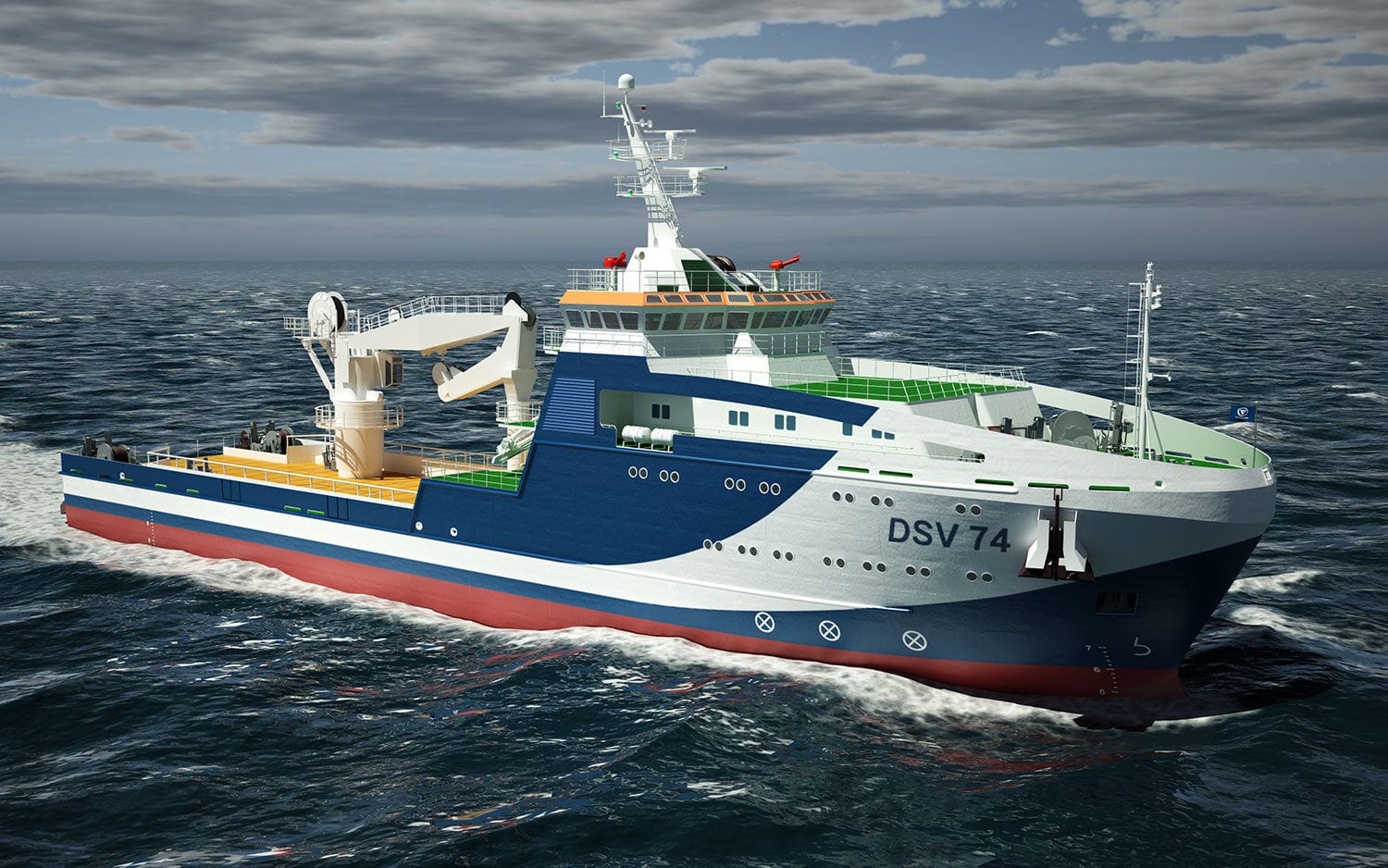 Buque de servicio offshore de apoyo al buceo - DSV 74 - Fassmer