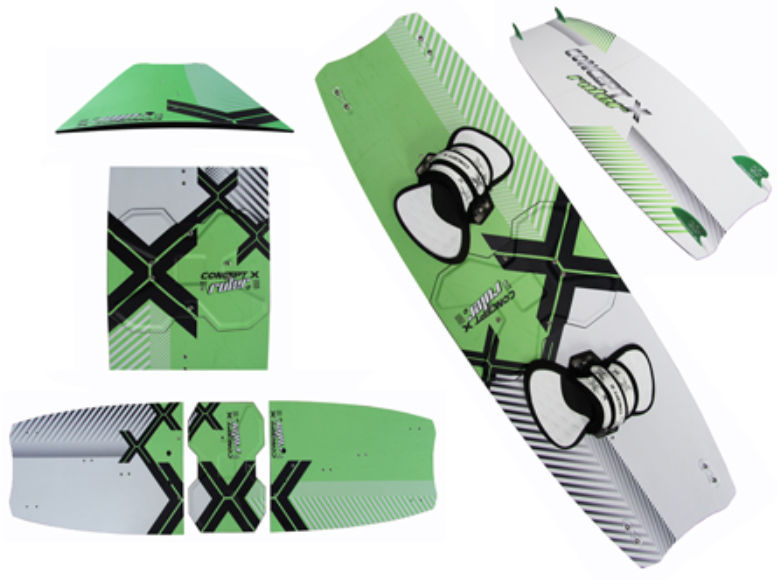 Tabla de kitesurf twintip Split 134 x 39 Concept X de wave