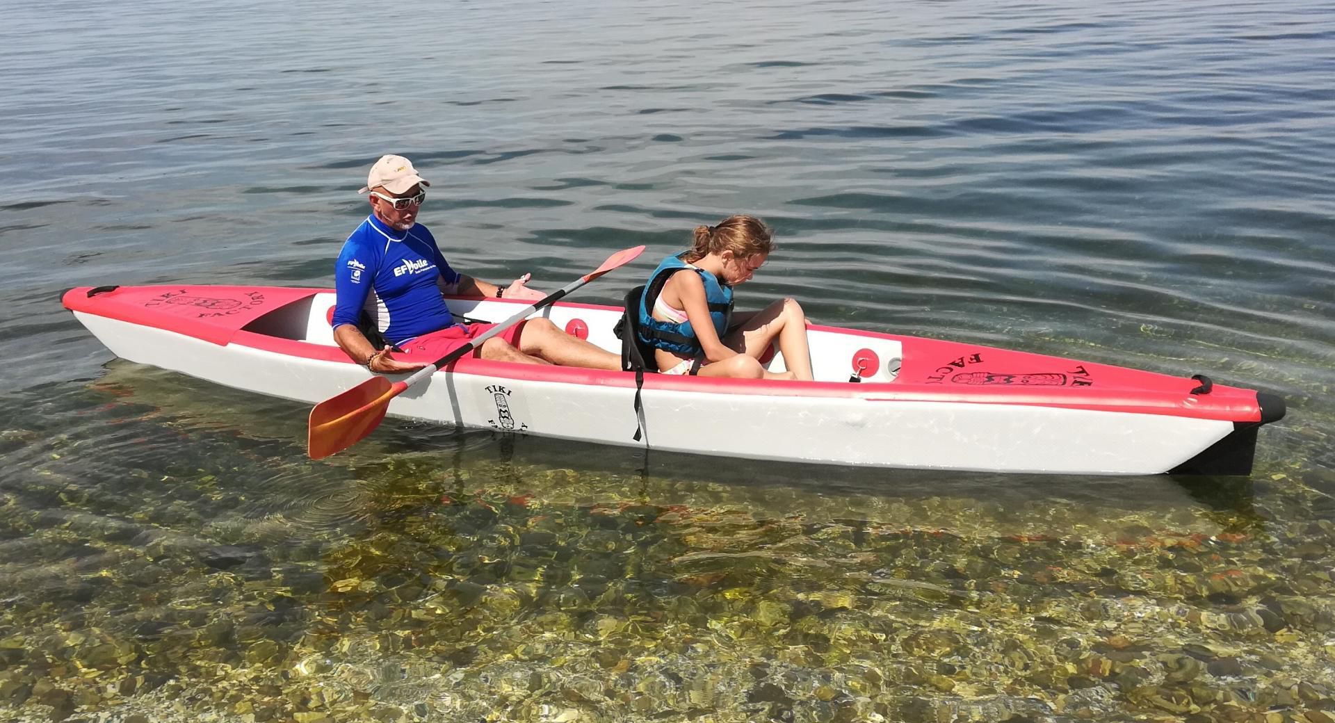 Kayak sitontop DOUBLE 17' TIKI FACTORY inflable / de mar / de