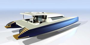 superyate de vela de lujo catamarán / de crucero / con popa abierta / de aluminio